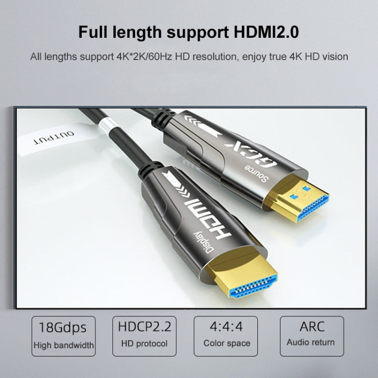 HDMI 2.0 Male To HDMI 2.0 Male 4K HD Active Optical Cable, Cable Length: 70m - Audio Optical Cables by buy2fix | Online Shopping UK | buy2fix