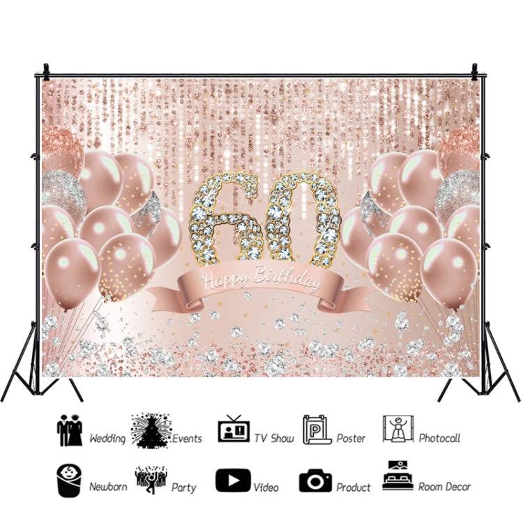 MDN12122 1.5m x 1m Rose Golden Balloon Birthday Party Background Cloth Photography Photo Pictorial Cloth - Camera Accessories by buy2fix | Online Shopping UK | buy2fix