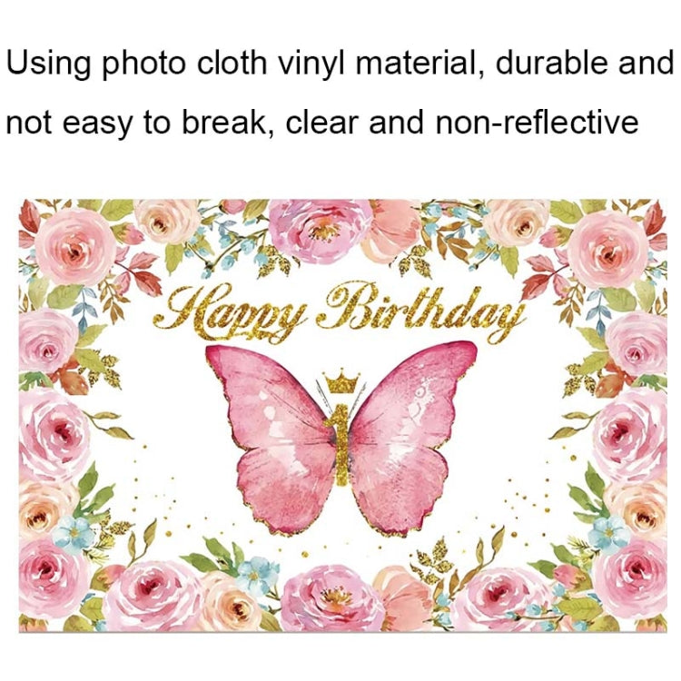 1.5m x 1m Butterfly Pattern Photography Backdrop Birthday Party Decoration Background Cloth(MDN11756) - Camera Accessories by buy2fix | Online Shopping UK | buy2fix