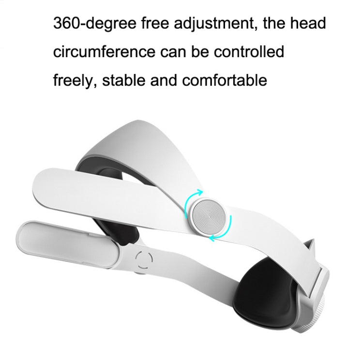 For Oculus Quest 2 VR SHINECON OS01 Adjustable All -In -One Head Strap VR Accessories(White) - Consumer Electronics by buy2fix | Online Shopping UK | buy2fix