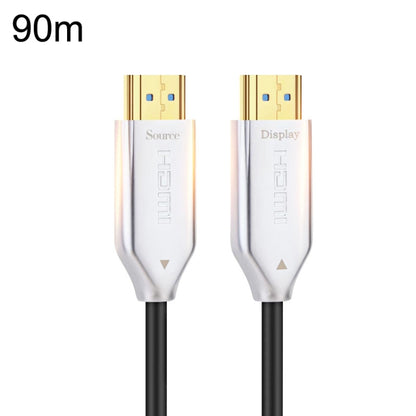 2.0 Version HDMI Fiber Optical Line 4K Ultra High Clear Line Monitor Connecting Cable, Length: 90m With Shaft(White) - Cable by buy2fix | Online Shopping UK | buy2fix