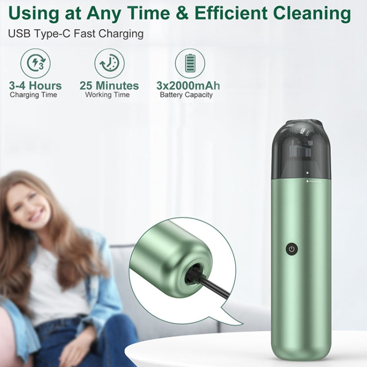 Pinjia P07 Wireless Mini Fashion Vehicle Vacuum Cleaner(Green Grapefruit Green) - In Car by Pinjia | Online Shopping UK | buy2fix