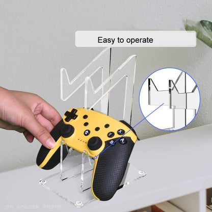 For PS4/ PS5/PS3 Acrylic Double Layer Game Handle Storage Bracket (Transparent) - Holder by buy2fix | Online Shopping UK | buy2fix