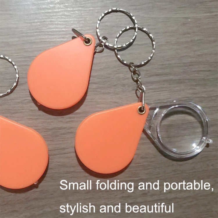 10pcs 10XFold Portable Home Students And Elderly People Hold HD Mini Magnifier Keychain(Orange) - Consumer Electronics by buy2fix | Online Shopping UK | buy2fix