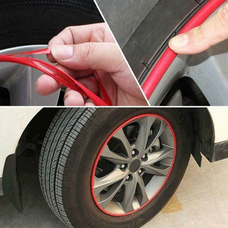 8m/roll Car Wheel General Sticker Modified Protection Sticker Anti-collision Strip(Black) - In Car by buy2fix | Online Shopping UK | buy2fix