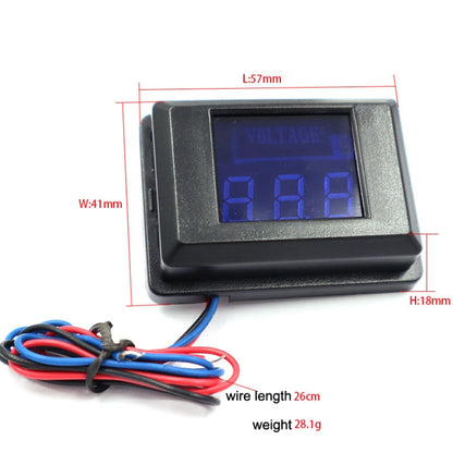 DES-2 Car Battery Voltage Meter DC LED Digital Display 12V Motorcycle RV Yacht Voltage Meter Detector(Blue) - Consumer Electronics by buy2fix | Online Shopping UK | buy2fix