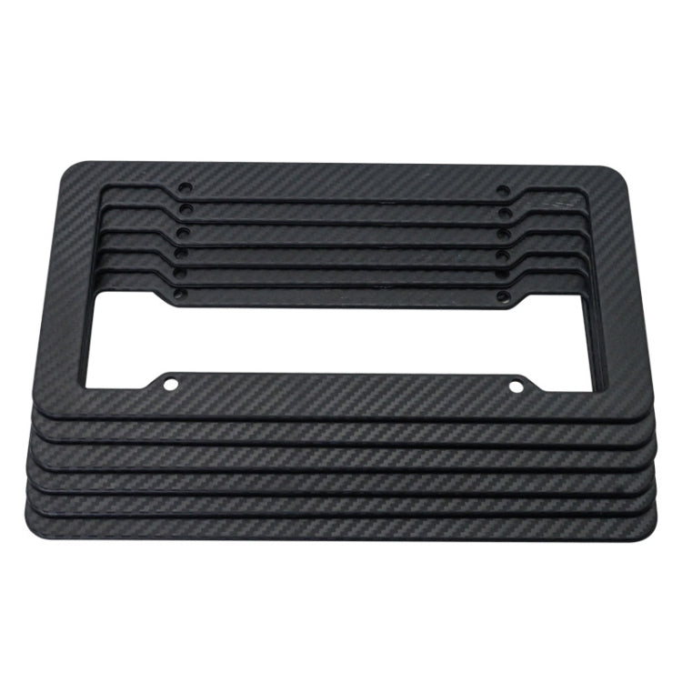 2pcs Carbon Fiber License Plate Frame Car Modification Supplies - In Car by buy2fix | Online Shopping UK | buy2fix