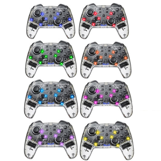 For Switch Pro Wireless Bluetooth Gamepad With LED Light Wake Up Function(Transparent) - Gamepads by buy2fix | Online Shopping UK | buy2fix