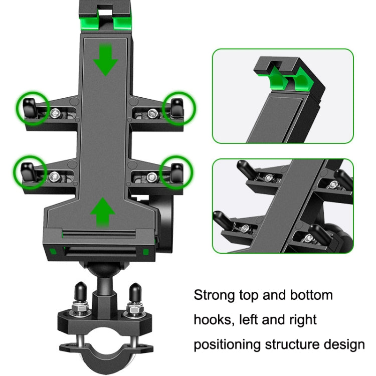 A02 Motorcycle Mobile Phone Navigation Bracket Car Riding Anti-shock Aluminum Alloy Rack(M10 Ball Header Installation Model) - In Car by buy2fix | Online Shopping UK | buy2fix