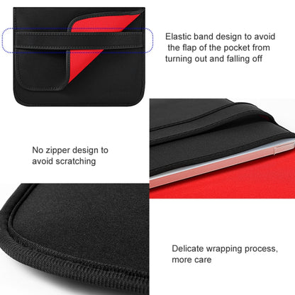 15 Inch Neoprene Laptop Lining Bag Horizontal Section Flap Clutch Bag(Black) -  by buy2fix | Online Shopping UK | buy2fix