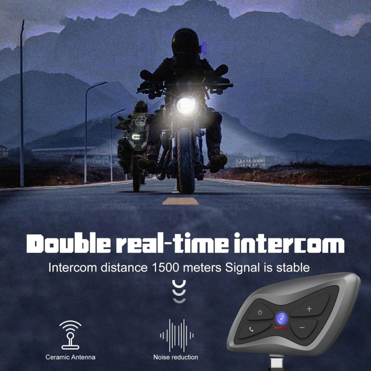 T6plus Motorcycle Helmets Smart Intercom And Bluetooth Headset - Consumer Electronics by buy2fix | Online Shopping UK | buy2fix