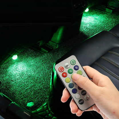 Car Modification Wireless Colorful Remote Control Atmosphere Light, Specification: 1 Light +1 RC - In Car by buy2fix | Online Shopping UK | buy2fix