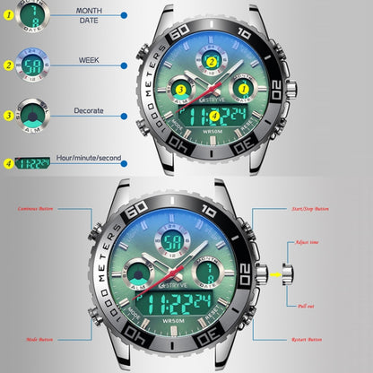 STRYVE S8023 Sports Watch Nights Light Waterproof Timing Alarm Men Watch(Green) - Sport Watches by STRYVE | Online Shopping UK | buy2fix