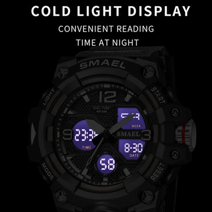 SMAEL 8008 Outdoor Sports Multifunctional Waterproof Luminous Men Watch(Orange) - LED Digital Watches by SMAEL | Online Shopping UK | buy2fix