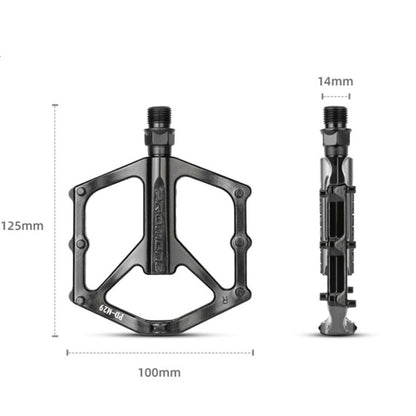 PROMEND PD-M29 1pair DU Bearings Pedal Aluminum Mountain Car Peilin Riding Foot Pedal(Black) -  by PROMEND | Online Shopping UK | buy2fix