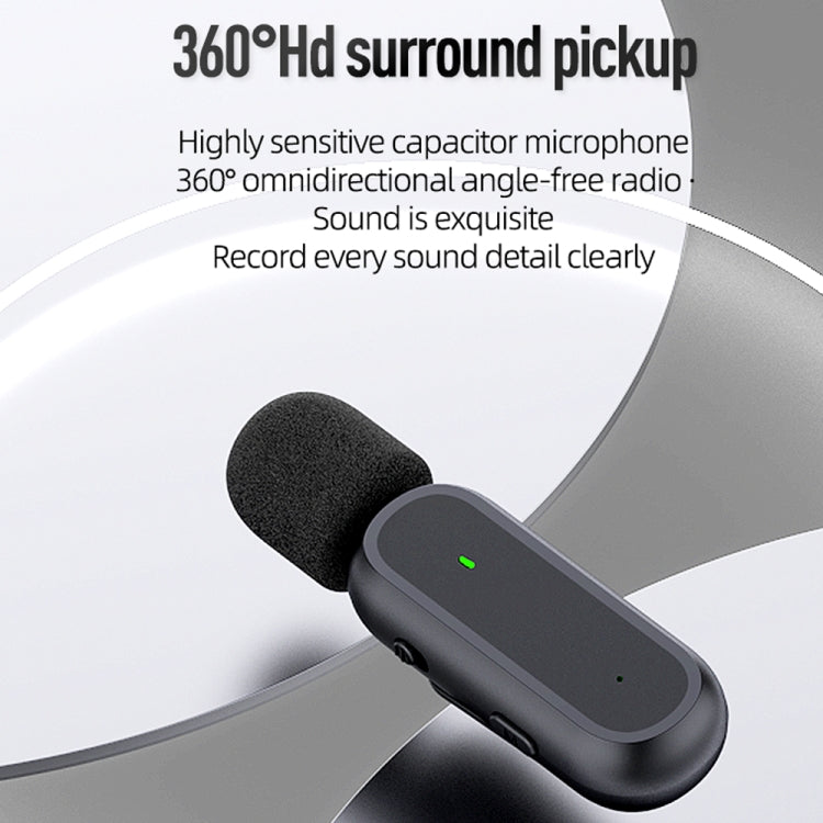 K63 One To Two  Wireless Lavalier Microphone With Charging Box Noise Reduction Video Record Mic,Spec: Type-C Interface - Consumer Electronics by buy2fix | Online Shopping UK | buy2fix