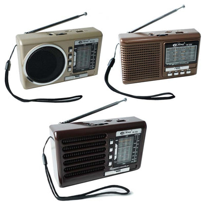 BAIJIALI PX-52U Brown Multi-band Retro Pointer Radio USB Plug In Card Radios - Consumer Electronics by BAIJIALI | Online Shopping UK | buy2fix