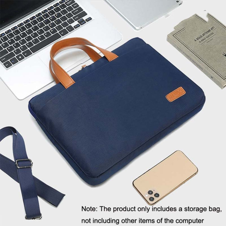 For MacBook 13.3-14 Inches MAHOO 10188 Ultra-Thin Hand Computer Bag Messenger Laptop Bag, Color: Dark Blue -  by buy2fix | Online Shopping UK | buy2fix