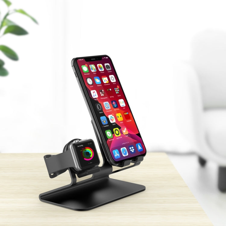 AhaStyle ST04 Aluminum Alloy Charging Base, For 4-8 inch Smart Phone&Apple Watch Series(Rose Gold) - Desktop Holder by AhaStyle | Online Shopping UK | buy2fix