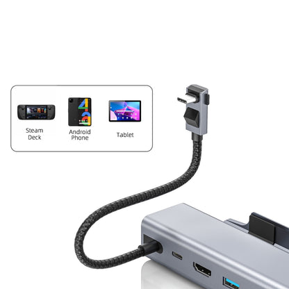 For Steam Deck HDMI+RJ45+2 USB 3.0 +USB-C/Type-C 3.0+USB-C PD 100W  6-In-1 Base Docking Station Bracket - Accessories by buy2fix | Online Shopping UK | buy2fix