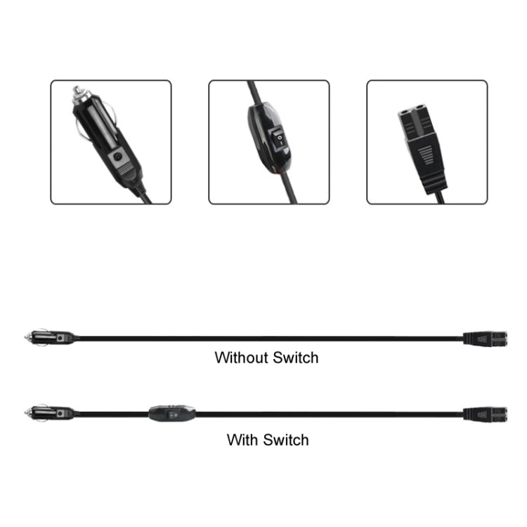 12V/24V Car Refrigerator Cable B Suffix Cigarette Lighter Plug Power Cord, Length: 3m Without Switch -  by buy2fix | Online Shopping UK | buy2fix