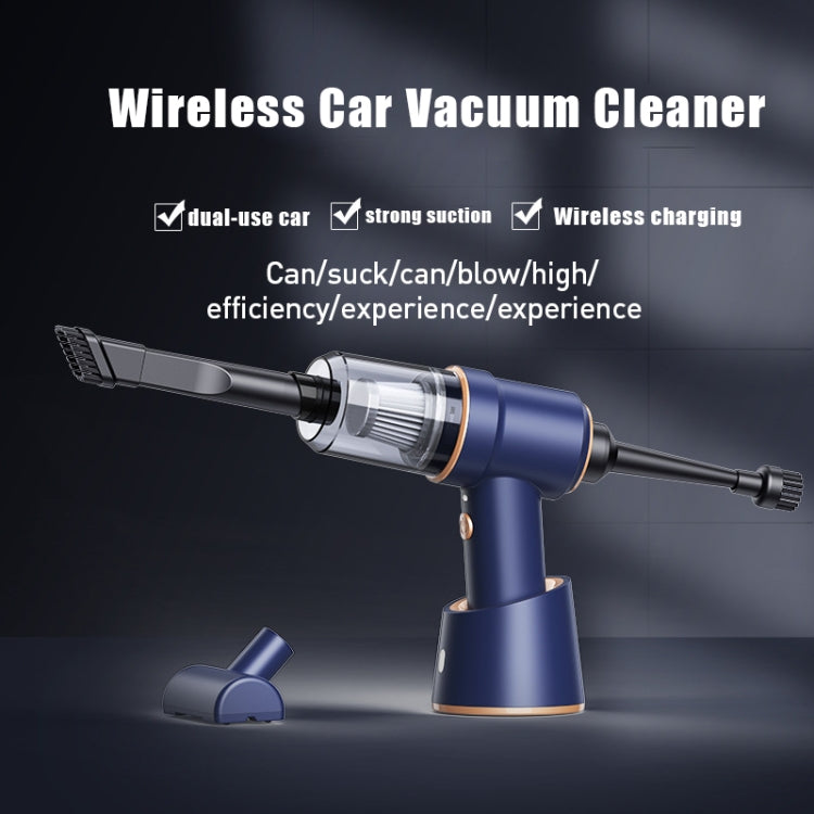 Small Wireless Charging Car Vacuum Cleaner Handheld High Power Vacuum Cleaner, Sort by color: 117CG-Blue -  by buy2fix | Online Shopping UK | buy2fix