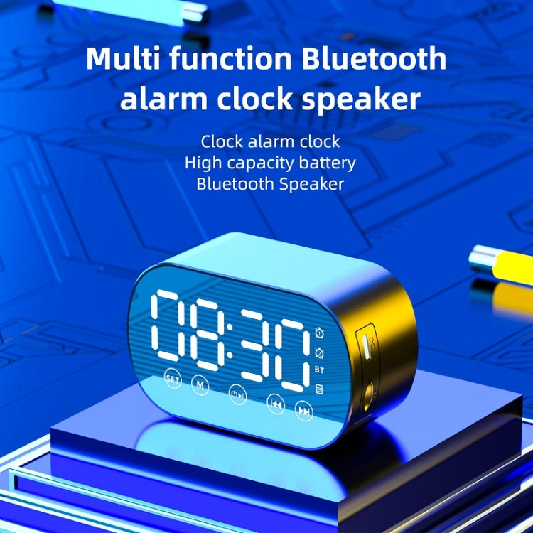 S15 Wireless Card Bluetooth Speaker Mini Alarm Clock(White) - Mini Speaker by buy2fix | Online Shopping UK | buy2fix