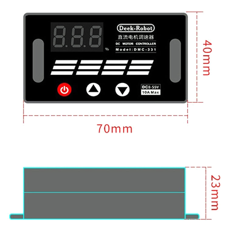 Deek-Robot DMC-331 PWM DC Motor Speed Controller Wide Voltage DC8-55V Speed Regulator - Boards & Shields by buy2fix | Online Shopping UK | buy2fix