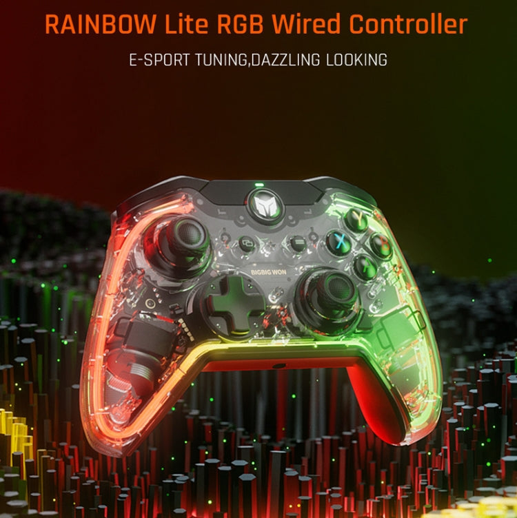 BIGBIGWON C1 S+R90 RGB Light Wired Gamepad Controller For PC/Switch - Gamepads by buy2fix | Online Shopping UK | buy2fix