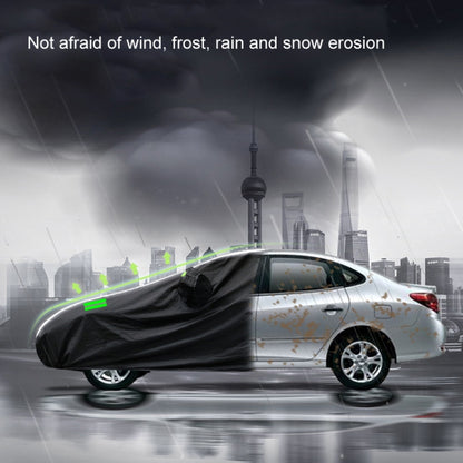 190T Silver Coated Cloth Car Rain Sun Protection Car Cover with Reflective Strip, Size: Y-L -  by buy2fix | Online Shopping UK | buy2fix