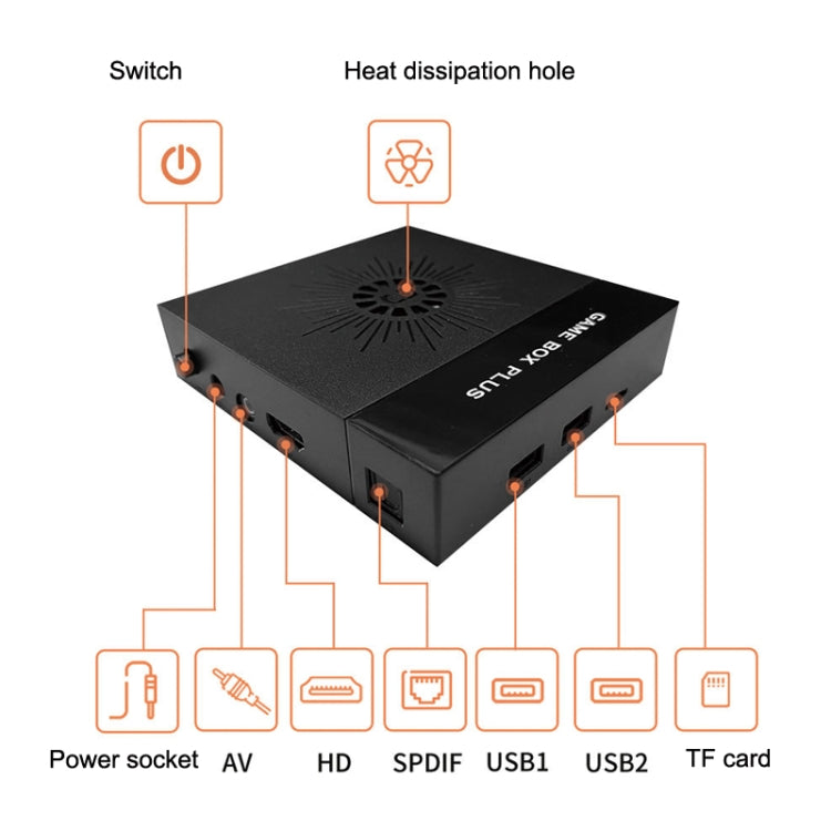 X6S TV Game Console Home 4K HD For PSP / N64 3D Arcade Double Battle 128G Wireless Handle - Pocket Console by buy2fix | Online Shopping UK | buy2fix