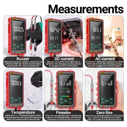 ANENG 683 Smart Touch Screen Automatic Range Rechargeable Multimeter(Red) - Digital Multimeter by ANENG | Online Shopping UK | buy2fix