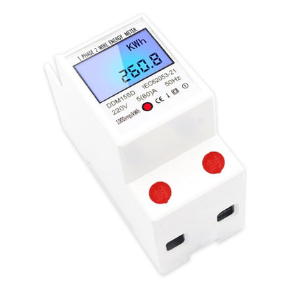 DDM15SD 5 (20) A Single-phase Multi-function Rail Meter with Backlight LCD Display - Current & Voltage Tester by buy2fix | Online Shopping UK | buy2fix