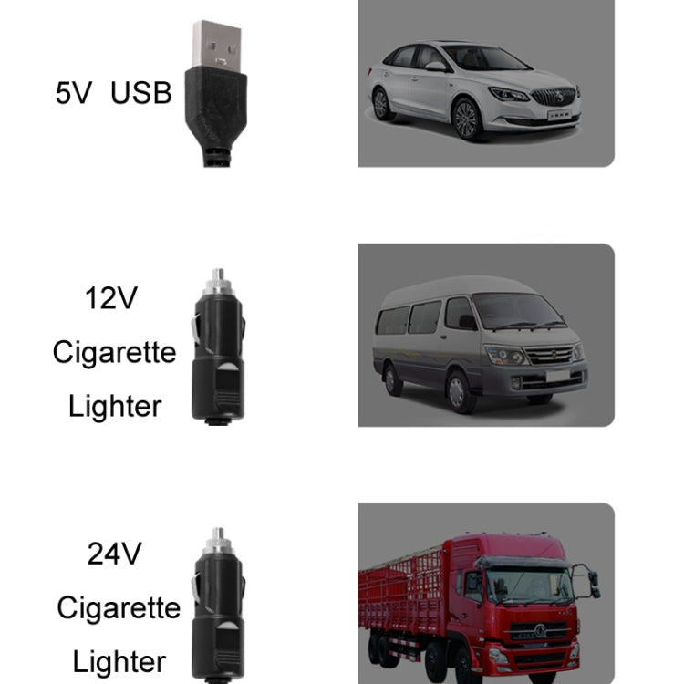 F621 Car Rotatable Turntable Silent Car Double Head Fan, Model: USB - Heating & Fans by buy2fix | Online Shopping UK | buy2fix