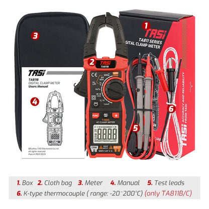 TASI TA811A Clamp Meter High Accuracy AC DC Voltage Ammeter - Digital Multimeter by TASI | Online Shopping UK | buy2fix