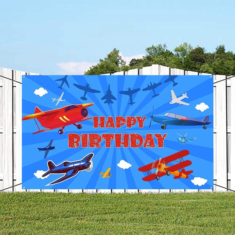 180x110cm Airplane Theme Birthday Background Cloth Children Birthday Party Decoration Photography Background -  by buy2fix | Online Shopping UK | buy2fix