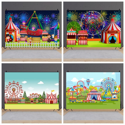 150 x 100cm Circus Amusement Park Ferris Wheel Photography Background Cloth(MDA07159) -  by buy2fix | Online Shopping UK | buy2fix