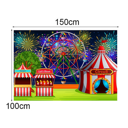 150 x 100cm Circus Amusement Park Ferris Wheel Photography Background Cloth(MDA08214) -  by buy2fix | Online Shopping UK | buy2fix