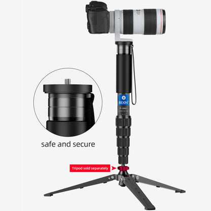 BEXIN P405CF-S Carbon Fiber Monopod Travel Shooting Mobile Phone Live Selfie Bracket Retractable Portable Monopod - Monopods by BEXIN | Online Shopping UK | buy2fix