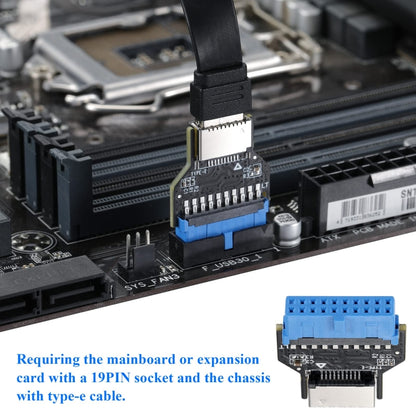 USB 3.0 19PIN Header to Type-E Front A-Key Interface Extend USB Ports to PC, Spec: Upward - Add-on Cards by buy2fix | Online Shopping UK | buy2fix