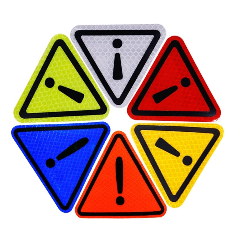 10pcs Car Tail Triangle Reflective Stickers Safety Warning Danger Signs Car Stickers(Green) - Warning Sticker by buy2fix | Online Shopping UK | buy2fix