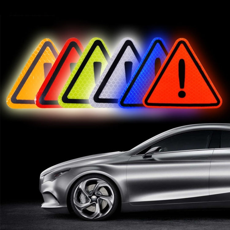 10pcs Car Tail Triangle Reflective Stickers Safety Warning Danger Signs Car Stickers(Red) - Warning Sticker by buy2fix | Online Shopping UK | buy2fix