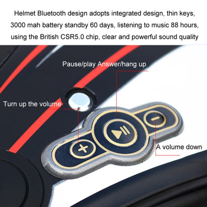 KUQIBAO Motorcycle Smart Bluetooth Sun Protection Double Lens Safety Helmet, Size: M(Matte Black Phantom Fiber+Black Tail) - Helmets by KUQIBAO | Online Shopping UK | buy2fix