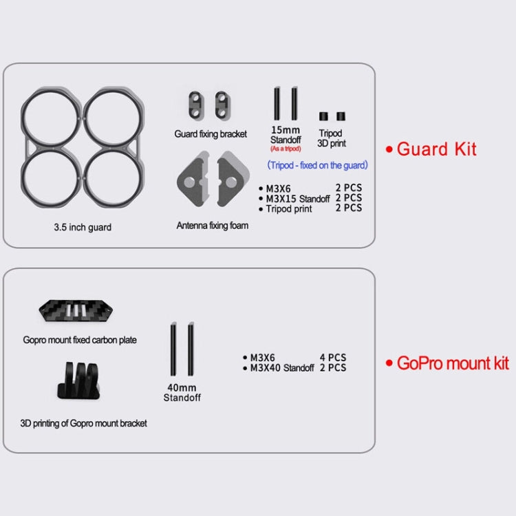 Suitable for DJI Avata 3.5-inch Upgrade Frame Kit, Style: Rack+4 Motors -  by buy2fix | Online Shopping UK | buy2fix