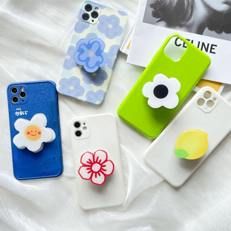 5pcs Sunflower Drip Glue Airbag Mobile Phone Holder(Blue Flower) - Ring Holder by buy2fix | Online Shopping UK | buy2fix