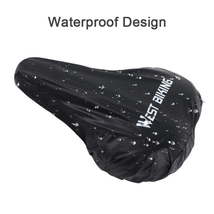 WEST BIKING 2pcs Bicycle Saddle Rain Cover Riding Equipment(Black) - Others by WEST BIKING | Online Shopping UK | buy2fix