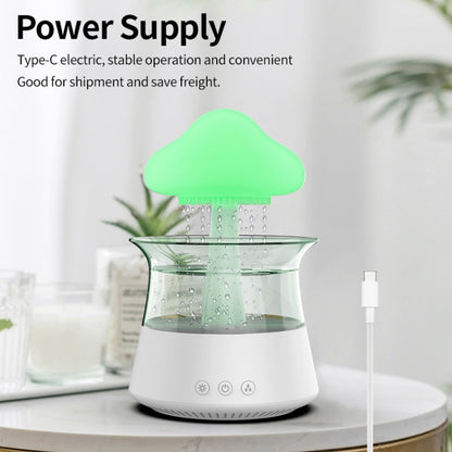 CH06 300ml Rain Humidifier Mushroom Cloud Colorful Night Lamp Aromatherapy Machine, Style: With Remote Controller(White) - Air Purifiers & Accessories by buy2fix | Online Shopping UK | buy2fix