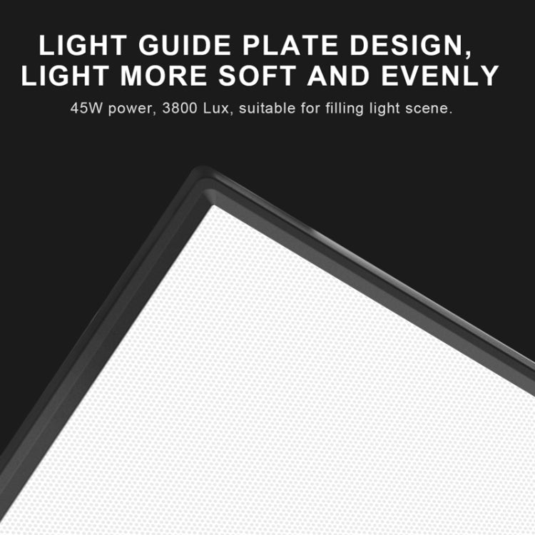 Pixel P50 Dual Color Temperature Flat Panel Fill Light 45W Soft Outdoor Shooting Fill Light For Straight Photography(Lamp+EU Plug Adapter) -  by Pixel | Online Shopping UK | buy2fix