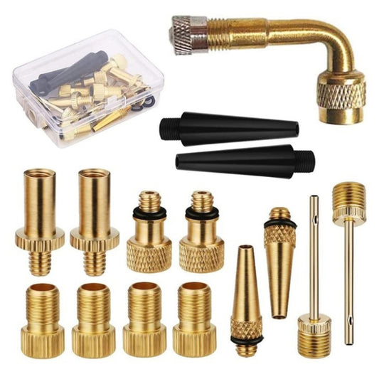 Adapter+Bending Tube Set SV/AV/DV Bicycle Valve Adapter Set Bike Ball Pump Accessories - Tire Valve Caps by buy2fix | Online Shopping UK | buy2fix