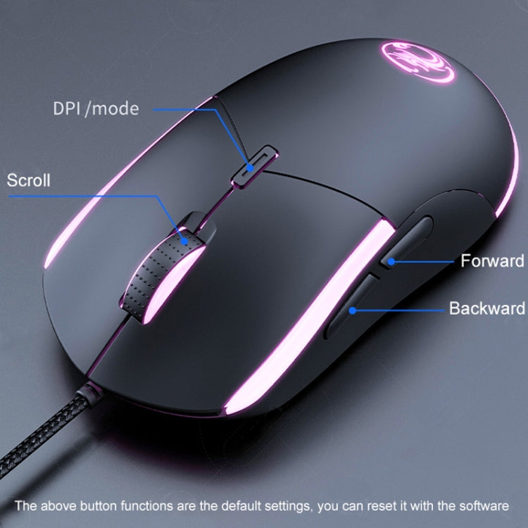 IMICE T30 Wired E-Sports Gaming Mouse LED Luminous Colorful Programmable 6D Mouse(Black) - Wired Mice by iMICE | Online Shopping UK | buy2fix